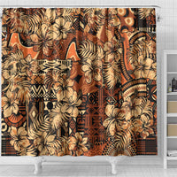 Hibiscus Mix African Pattern Shower Curtain - Wonder Print Shop