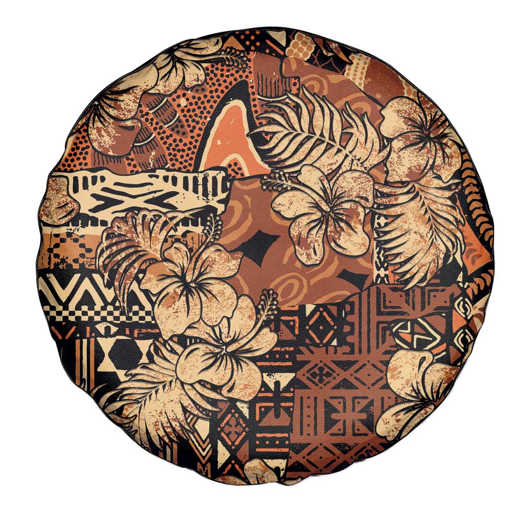 Hibiscus Mix African Pattern Spare Tire Cover - Wonder Print Shop