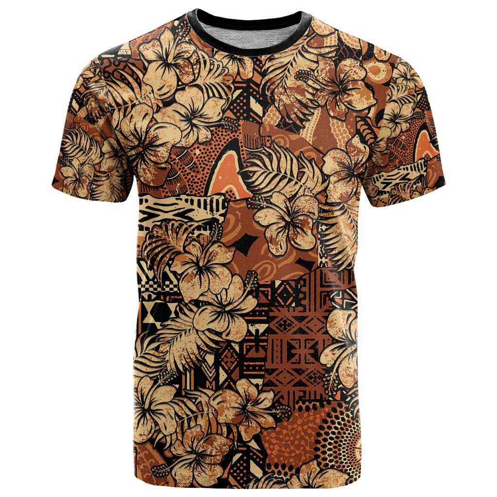 Hibiscus Mix African Pattern T Shirt - Wonder Print Shop