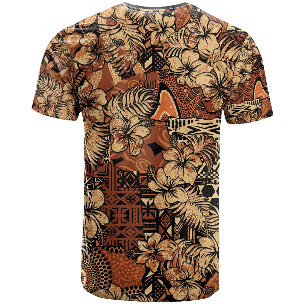 Hibiscus Mix African Pattern T Shirt - Wonder Print Shop