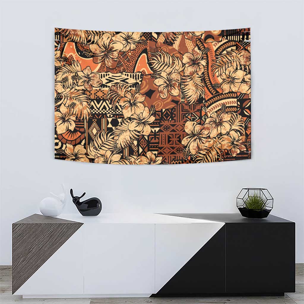 Hibiscus Mix African Pattern Tapestry - Wonder Print Shop