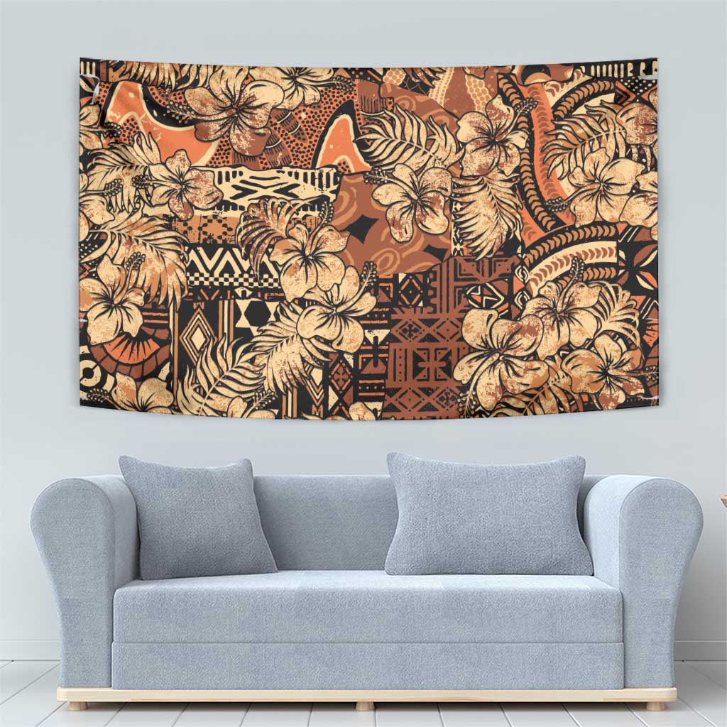 Hibiscus Mix African Pattern Tapestry - Wonder Print Shop
