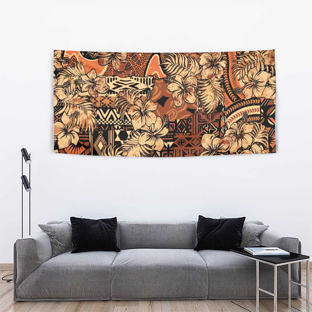 Hibiscus Mix African Pattern Tapestry - Wonder Print Shop
