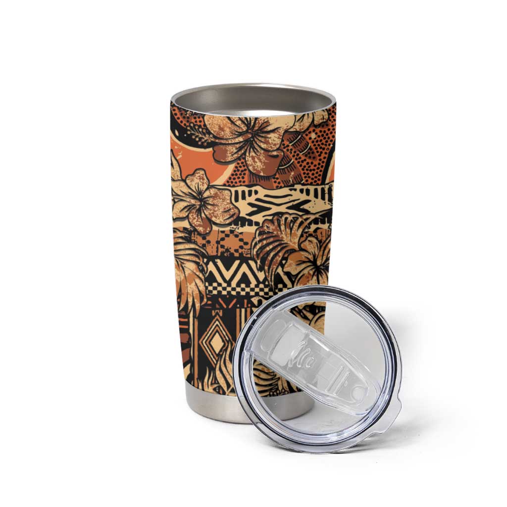 Hibiscus Mix African Pattern Tumbler Cup - Wonder Print Shop