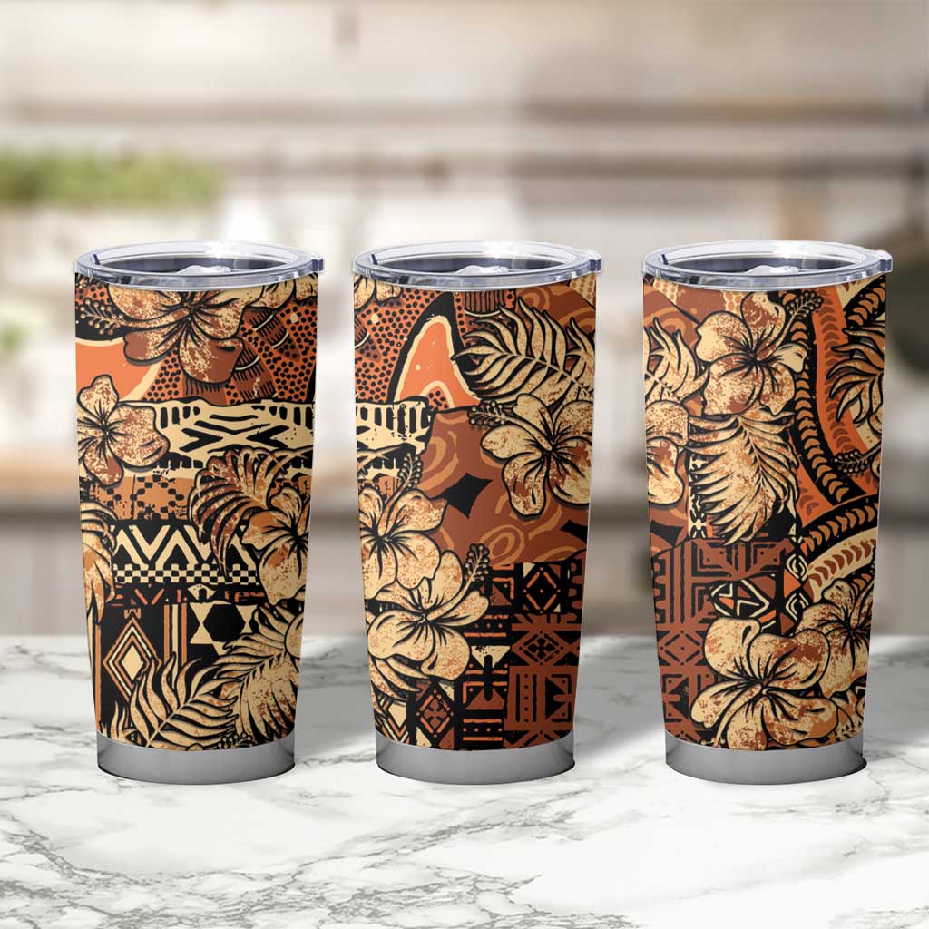 Hibiscus Mix African Pattern Tumbler Cup - Wonder Print Shop