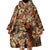Hibiscus Mix African Pattern Wearable Blanket Hoodie - Wonder Print Shop