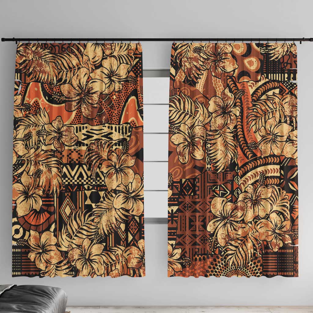 Hibiscus Mix African Pattern Window Curtain - Wonder Print Shop