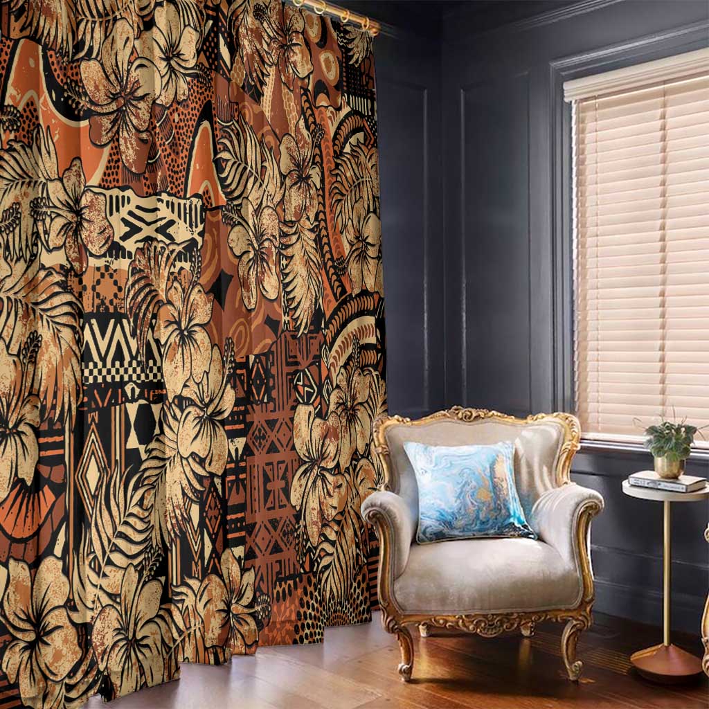 Hibiscus Mix African Pattern Window Curtain - Wonder Print Shop
