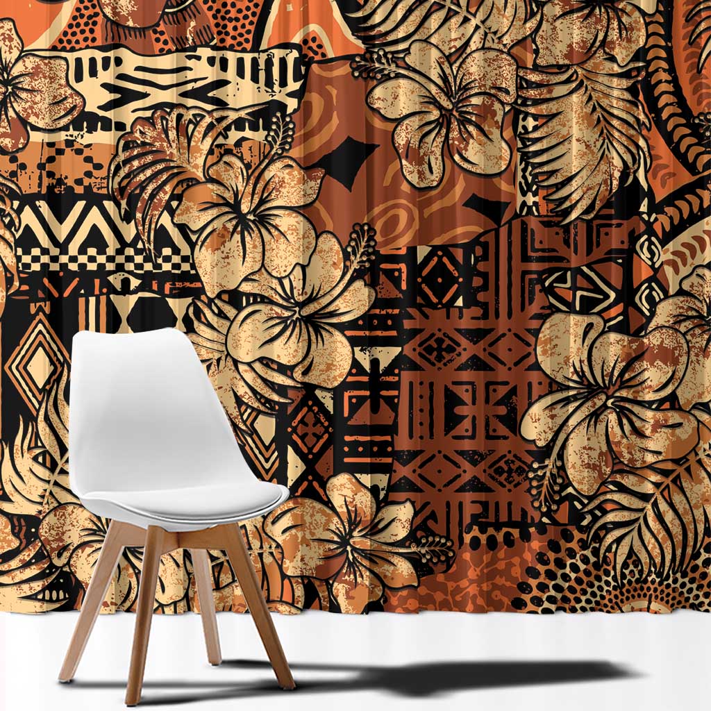 Hibiscus Mix African Pattern Window Curtain - Wonder Print Shop