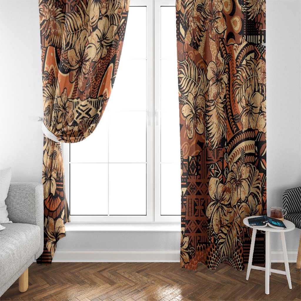 Hibiscus Mix African Pattern Window Curtain - Wonder Print Shop
