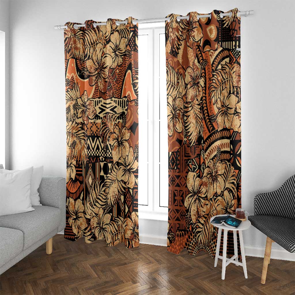 Hibiscus Mix African Pattern Window Curtain - Wonder Print Shop