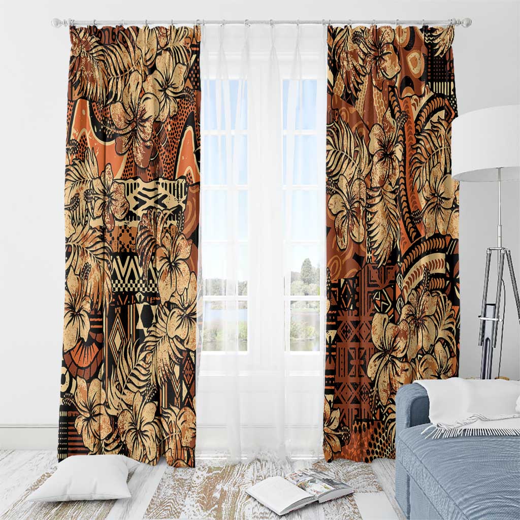 Hibiscus Mix African Pattern Window Curtain - Wonder Print Shop