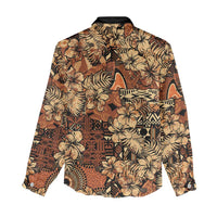 Hibiscus Mix African Pattern Women Casual Shirt - Wonder Print Shop
