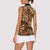 Hibiscus Mix African Pattern Women Sleeveless Polo Shirt - Wonder Print Shop