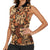 Hibiscus Mix African Pattern Women Sleeveless Polo Shirt - Wonder Print Shop