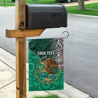 Personalised Viva La Mexico Garden Flag Coat Of Arms Aztec Mix Otomi Patterns - Wonder Print Shop