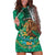 Personalised Viva La Mexico Hoodie Dress Coat Of Arms Aztec Mix Otomi Patterns - Wonder Print Shop