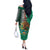 Personalised Viva La Mexico Off The Shoulder Long Sleeve Dress Coat Of Arms Aztec Mix Otomi Patterns - Wonder Print Shop