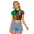 Personalised Viva La Mexico Raglan Cropped T Shirt Coat Of Arms Aztec Mix Otomi Patterns - Wonder Print Shop
