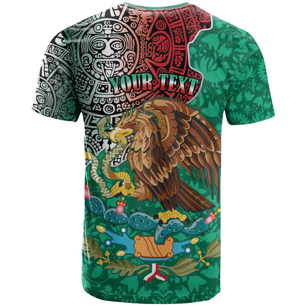 Personalised Viva La Mexico T Shirt Coat Of Arms Aztec Mix Otomi Patterns - Wonder Print Shop