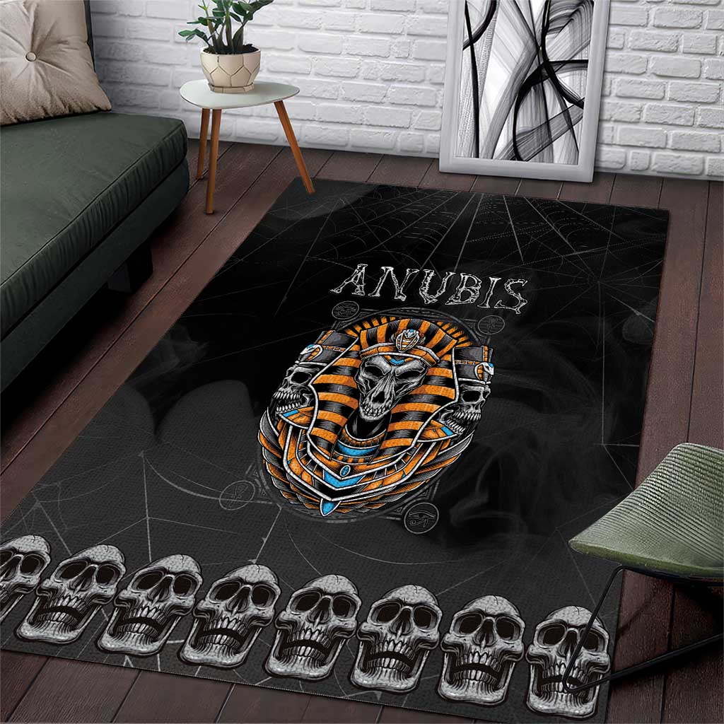 Halloween Egypt Area Rug Skull Anubis - Wonder Print Shop