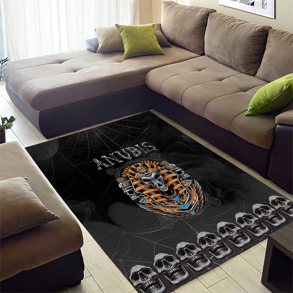 Halloween Egypt Area Rug Skull Anubis - Wonder Print Shop