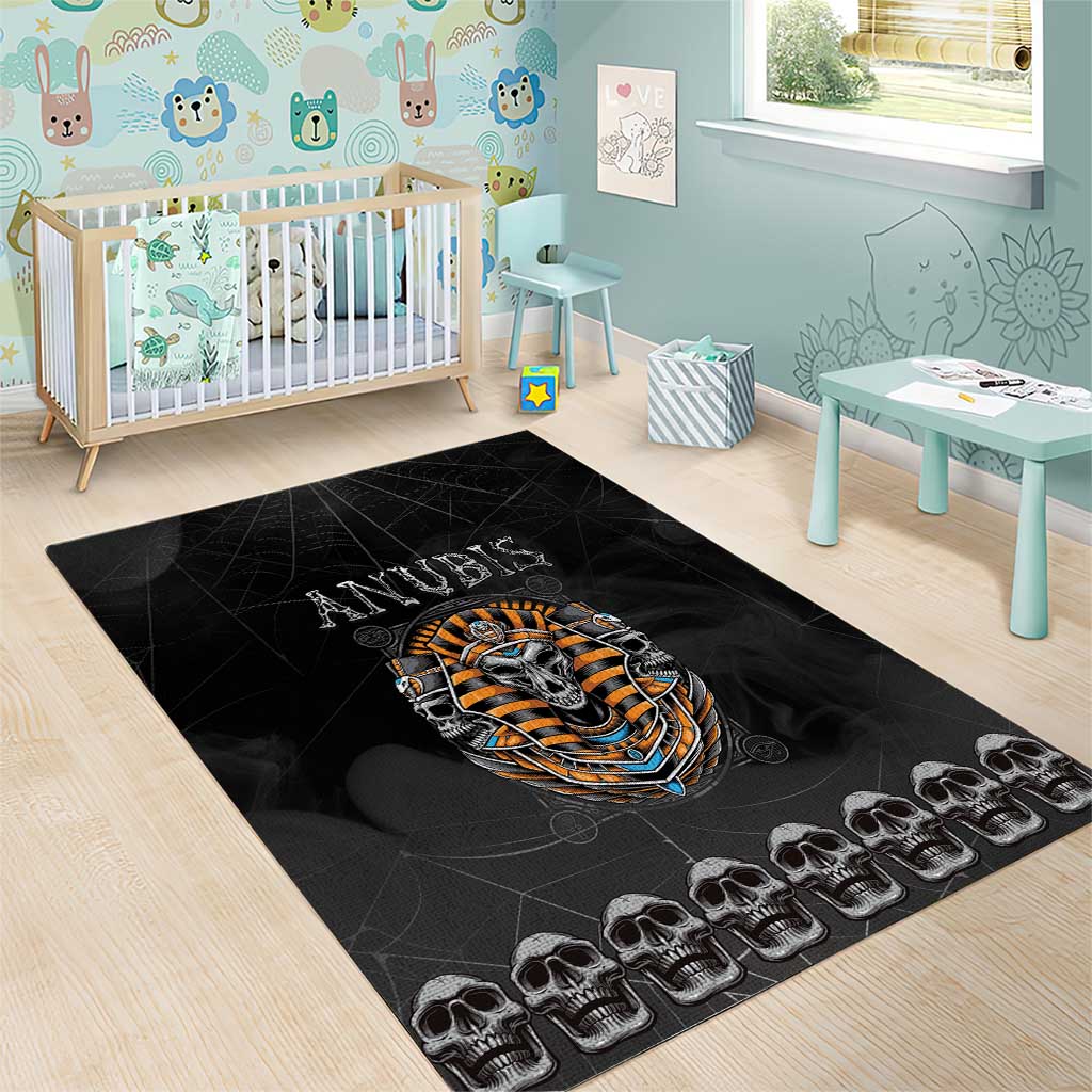 Halloween Egypt Area Rug Skull Anubis - Wonder Print Shop