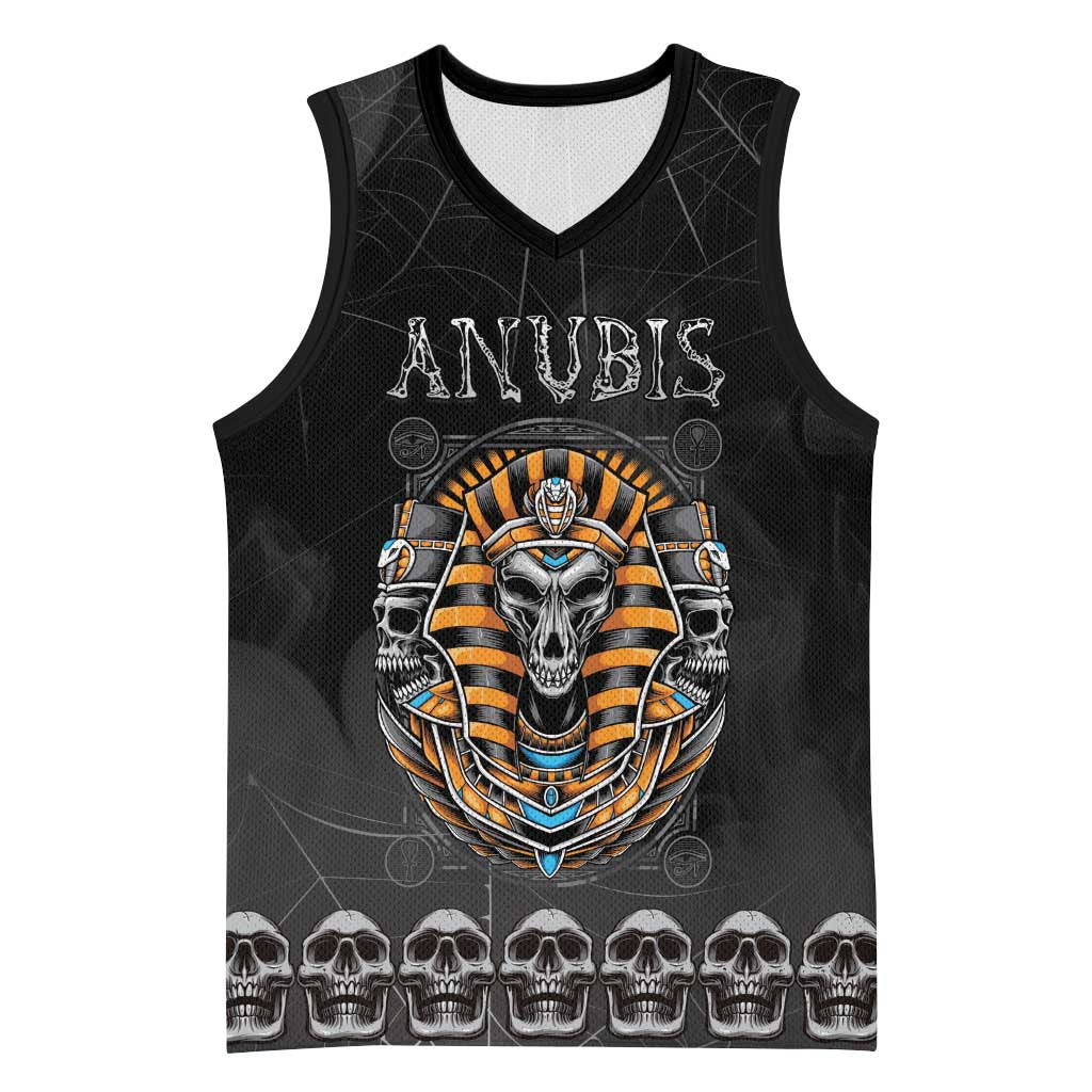 Personalized Halloween Egypt Basketball Jersey Skull Anubis - Wonder Print Shop