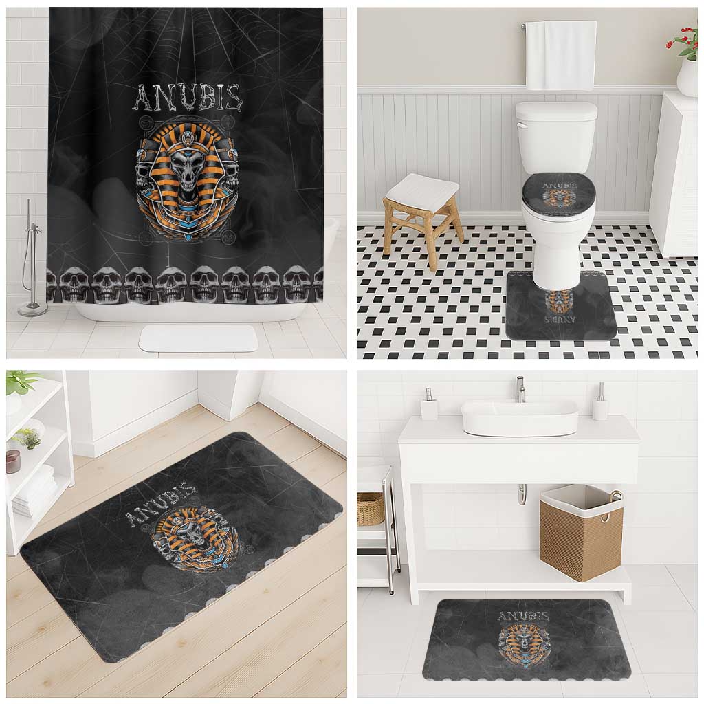 Halloween Egypt Bathroom Set Skull Anubis - Wonder Print Shop
