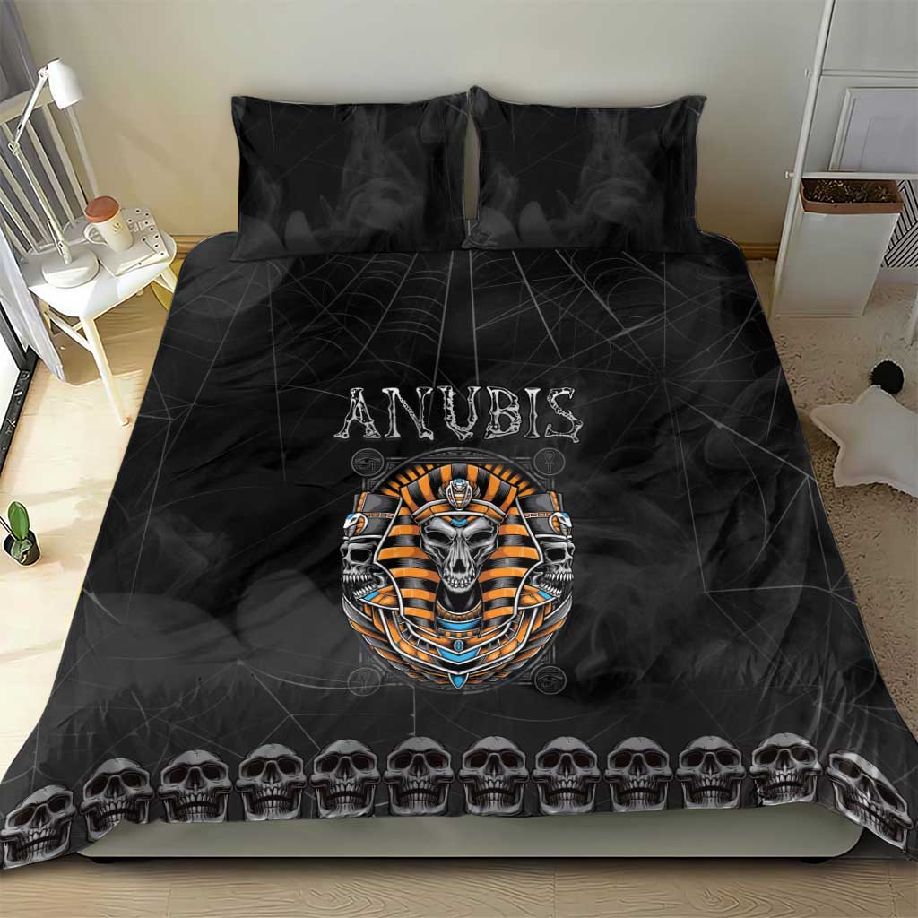 Halloween Egypt Bedding Set Skull Anubis - Wonder Print Shop