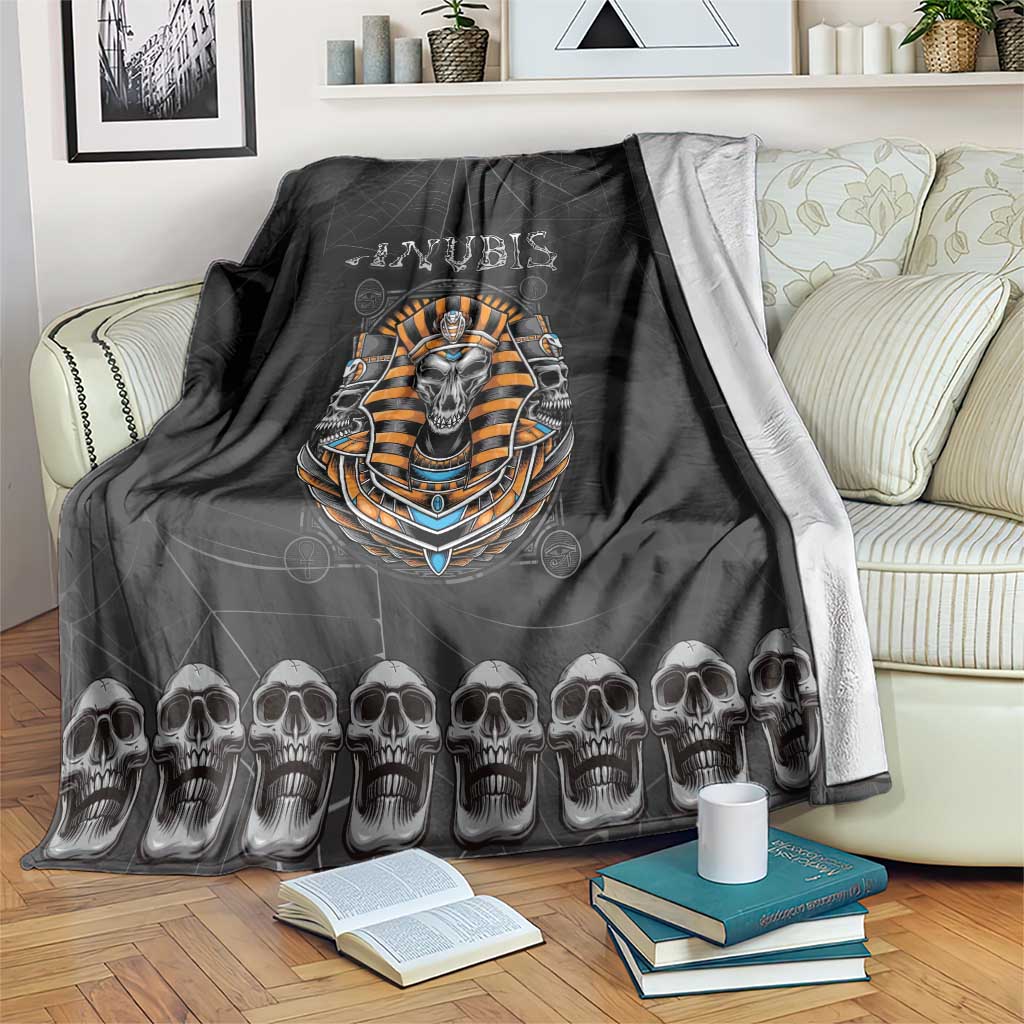Halloween Egypt Blanket Skull Anubis - Wonder Print Shop