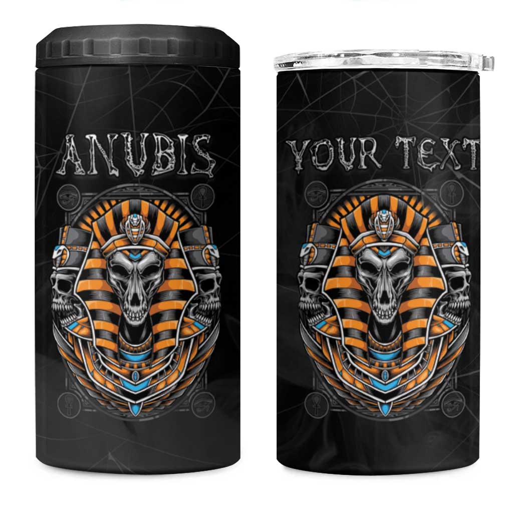 Personalized Halloween Egypt 4 in 1 Can Cooler Tumbler Skull Anubis - Wonder Print Shop