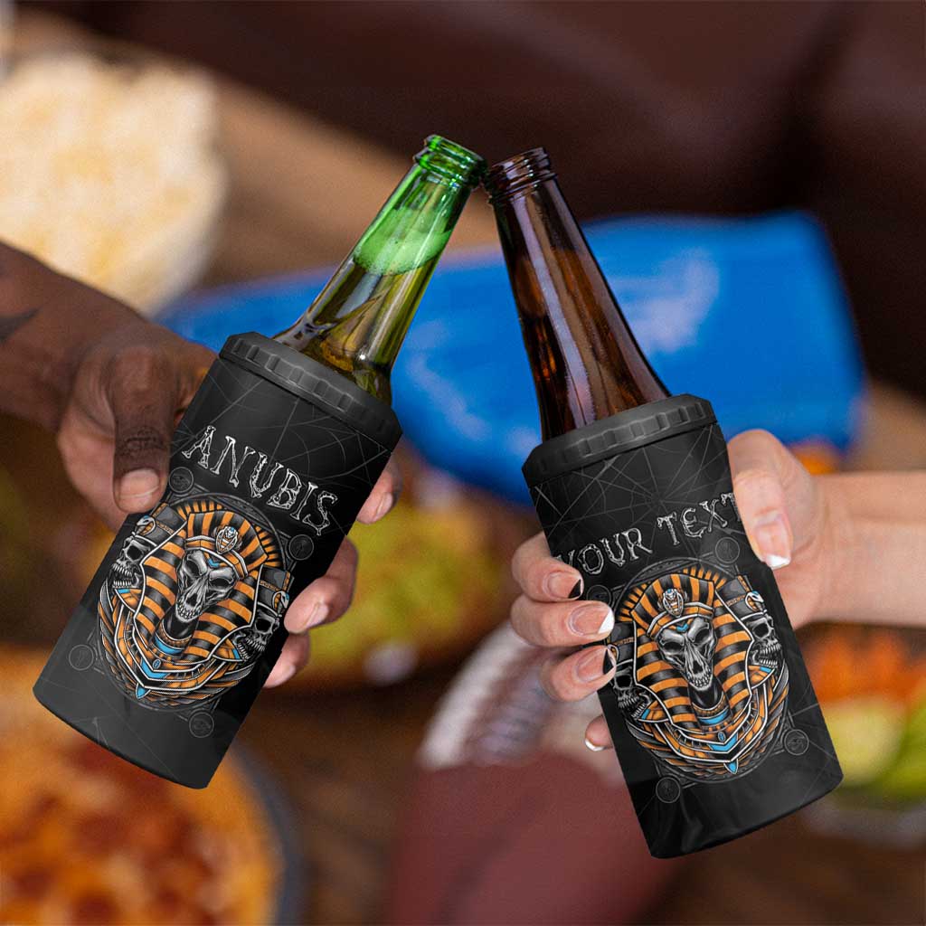 Personalized Halloween Egypt 4 in 1 Can Cooler Tumbler Skull Anubis - Wonder Print Shop