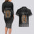 Personalized Halloween Egypt Couples Matching Long Sleeve Bodycon Dress and Hawaiian Shirt Skull Anubis - Wonder Print Shop