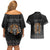 Personalized Halloween Egypt Couples Matching Off Shoulder Short Dress and Hawaiian Shirt Skull Anubis - Wonder Print Shop