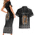 Personalized Halloween Egypt Couples Matching Short Sleeve Bodycon Dress and Hawaiian Shirt Skull Anubis - Wonder Print Shop