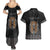 Personalized Halloween Egypt Couples Matching Summer Maxi Dress and Hawaiian Shirt Skull Anubis - Wonder Print Shop