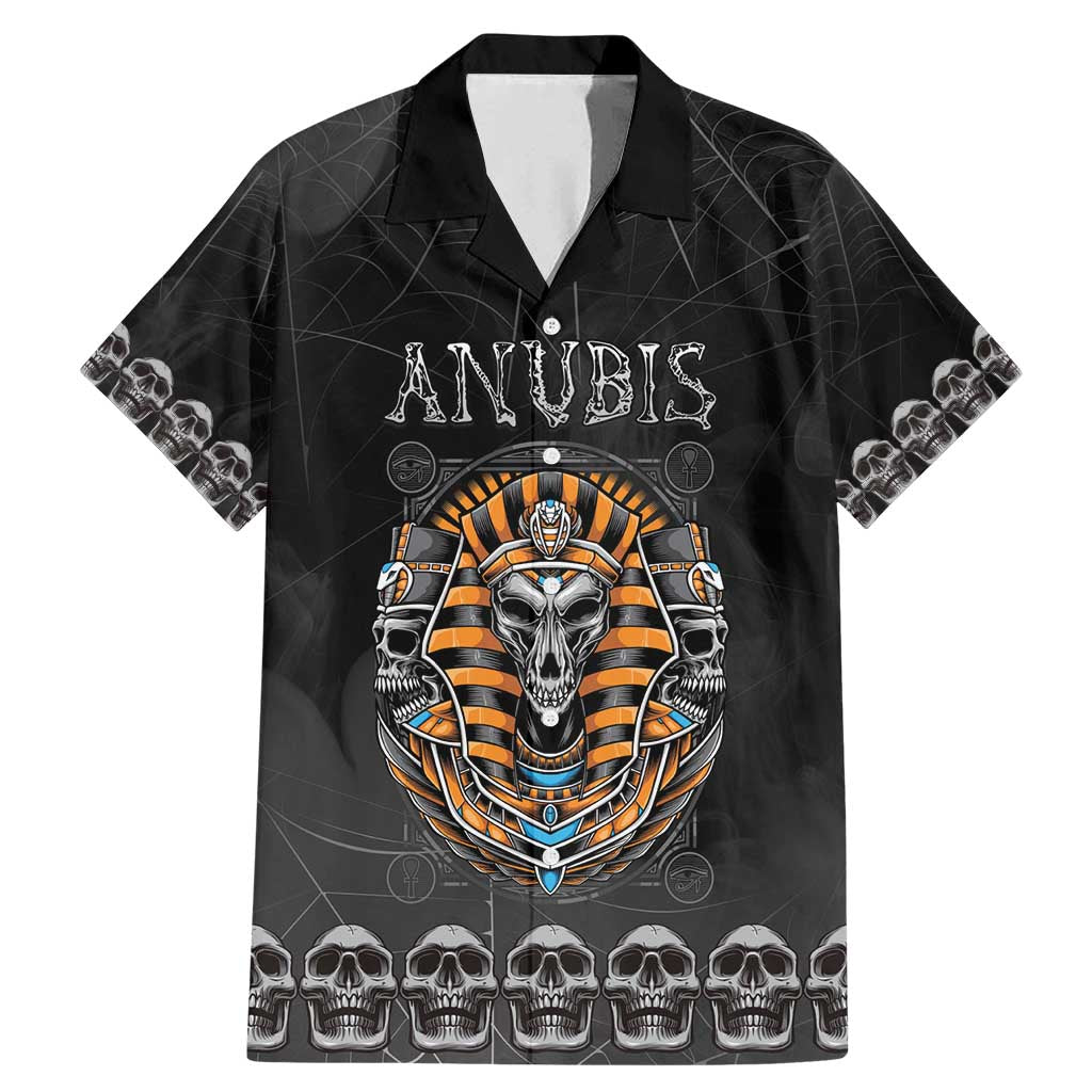 Personalized Halloween Egypt Family Matching Mermaid Dress and Hawaiian Shirt Skull Anubis - Wonder Print Shop