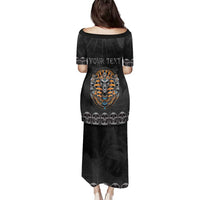 Personalized Halloween Egypt Family Matching Puletasi and Hawaiian Shirt Skull Anubis - Wonder Print Shop