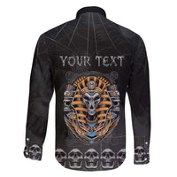 Personalized Halloween Egypt Family Matching Short Sleeve Bodycon Dress and Hawaiian Shirt Skull Anubis - Wonder Print Shop