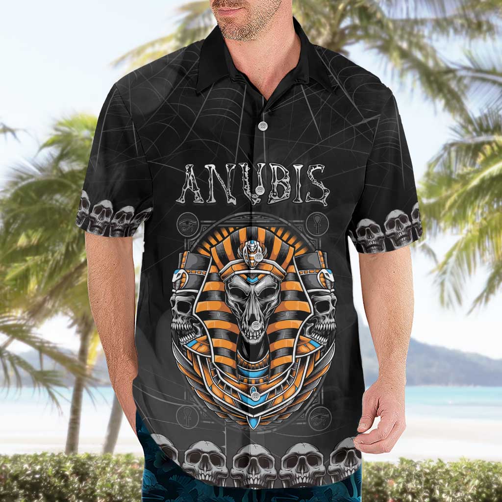 Personalized Halloween Egypt Hawaiian Shirt Skull Anubis - Wonder Print Shop