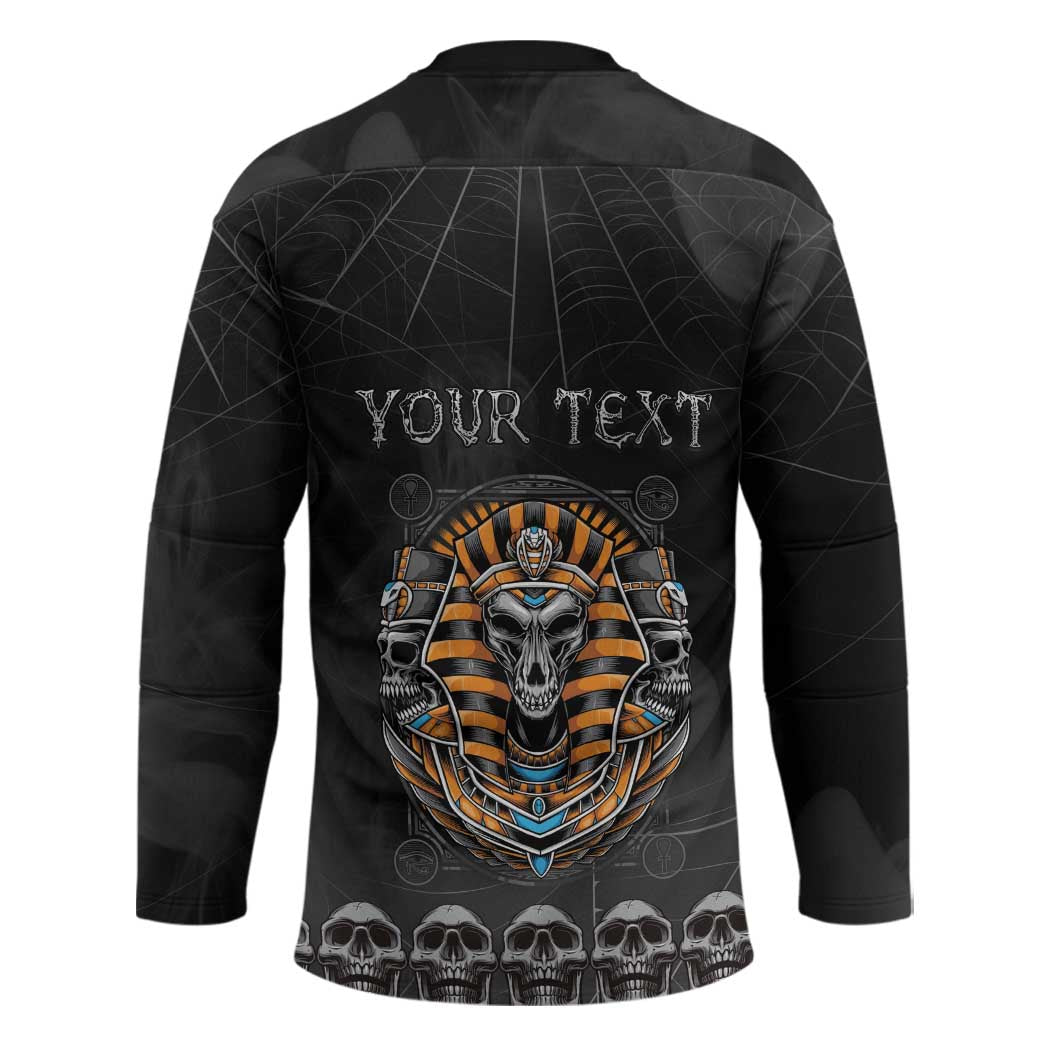Personalized Halloween Egypt Hockey Jersey Skull Anubis - Wonder Print Shop