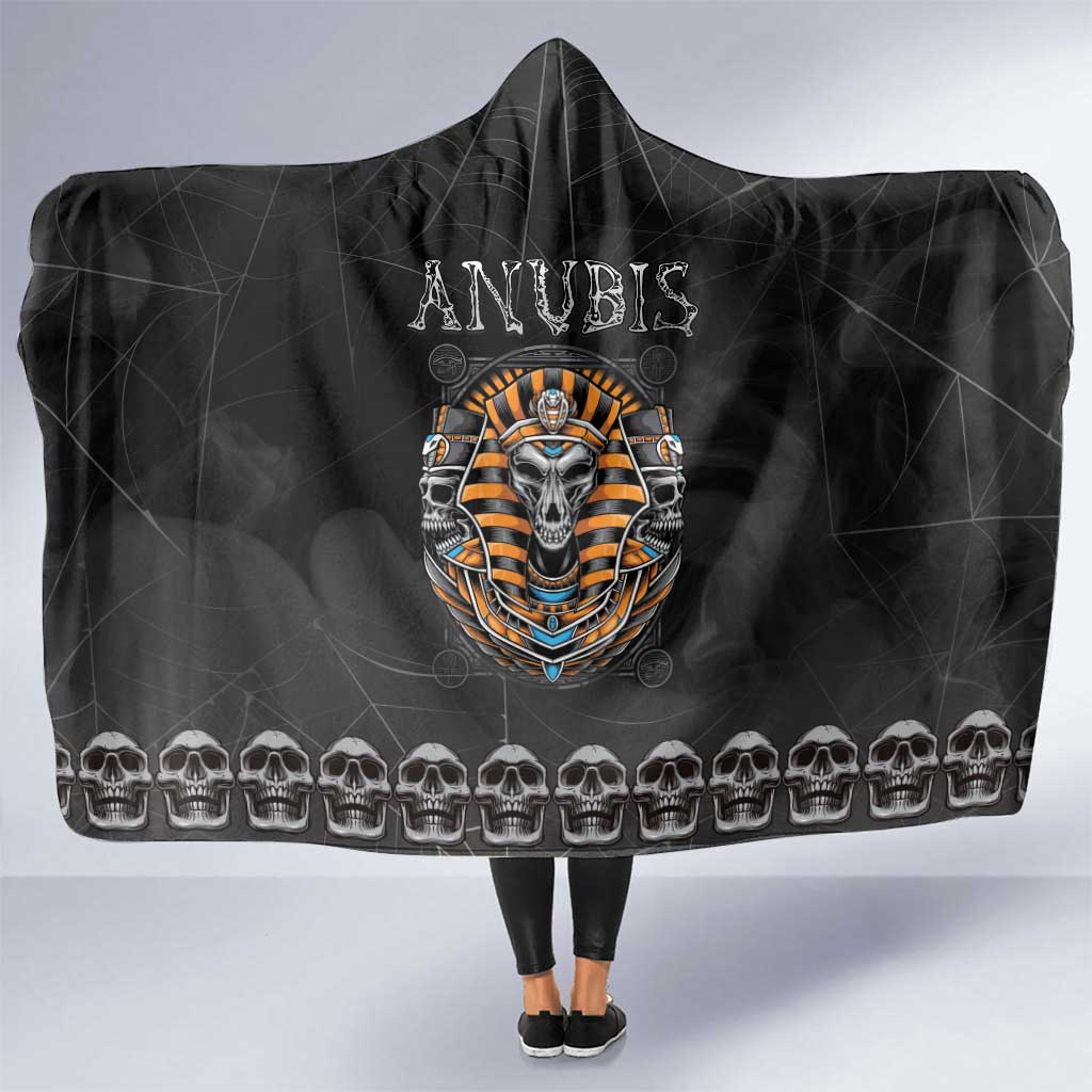 Halloween Egypt Hooded Blanket Skull Anubis - Wonder Print Shop