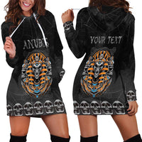 Personalized Halloween Egypt Hoodie Dress Skull Anubis - Wonder Print Shop