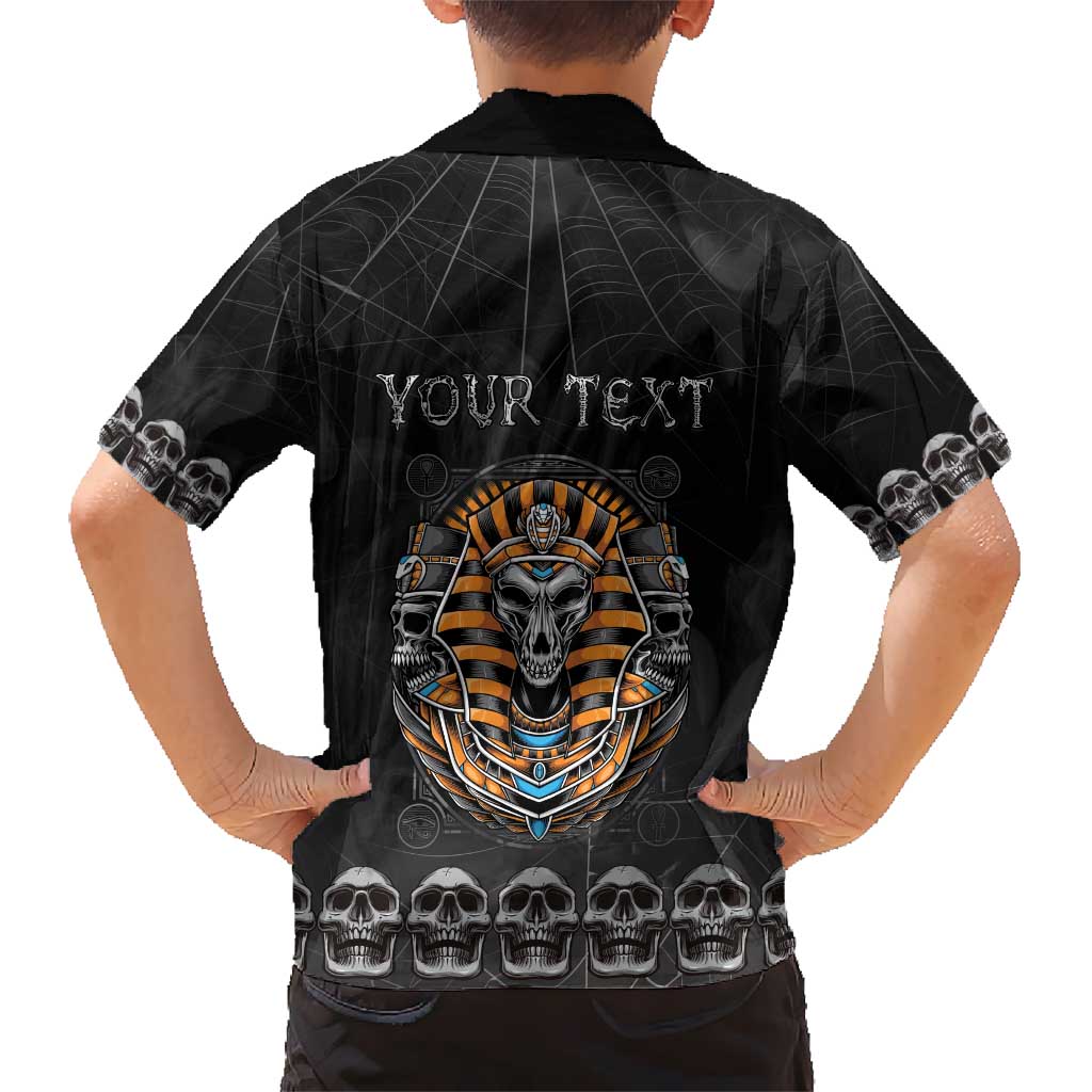 Personalized Halloween Egypt Kid Hawaiian Shirt Skull Anubis - Wonder Print Shop