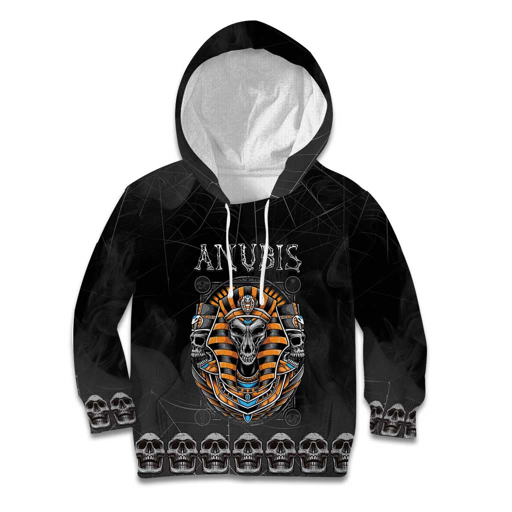 Personalized Halloween Egypt Kid Hoodie Skull Anubis - Wonder Print Shop