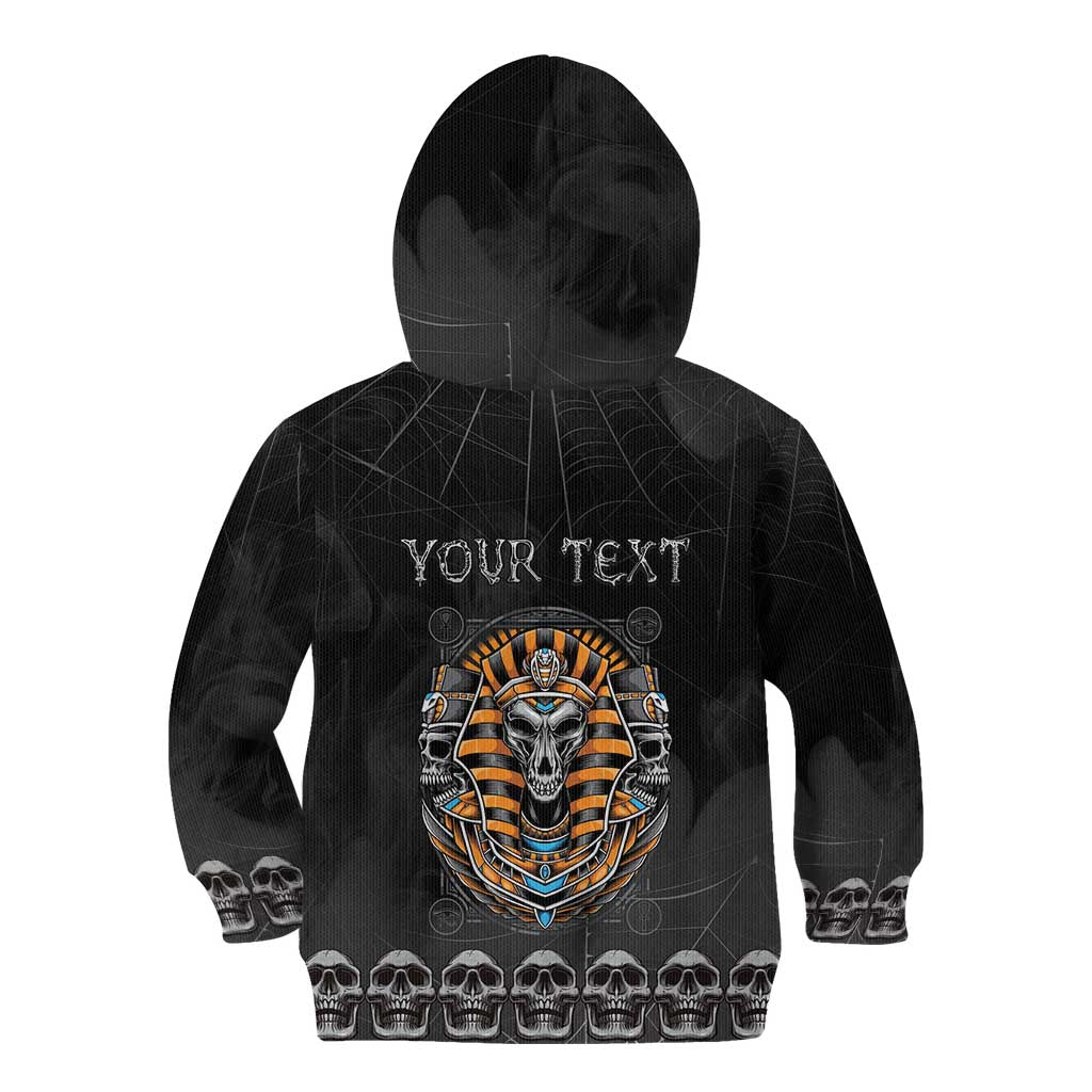 Personalized Halloween Egypt Kid Hoodie Skull Anubis - Wonder Print Shop