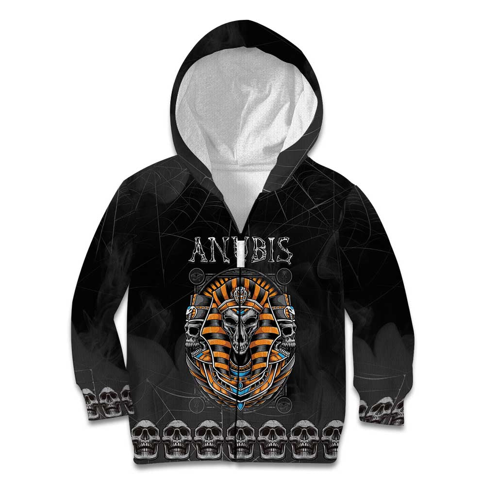 Personalized Halloween Egypt Kid Hoodie Skull Anubis - Wonder Print Shop