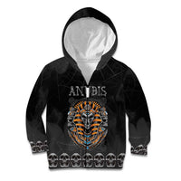 Personalized Halloween Egypt Kid Hoodie Skull Anubis - Wonder Print Shop