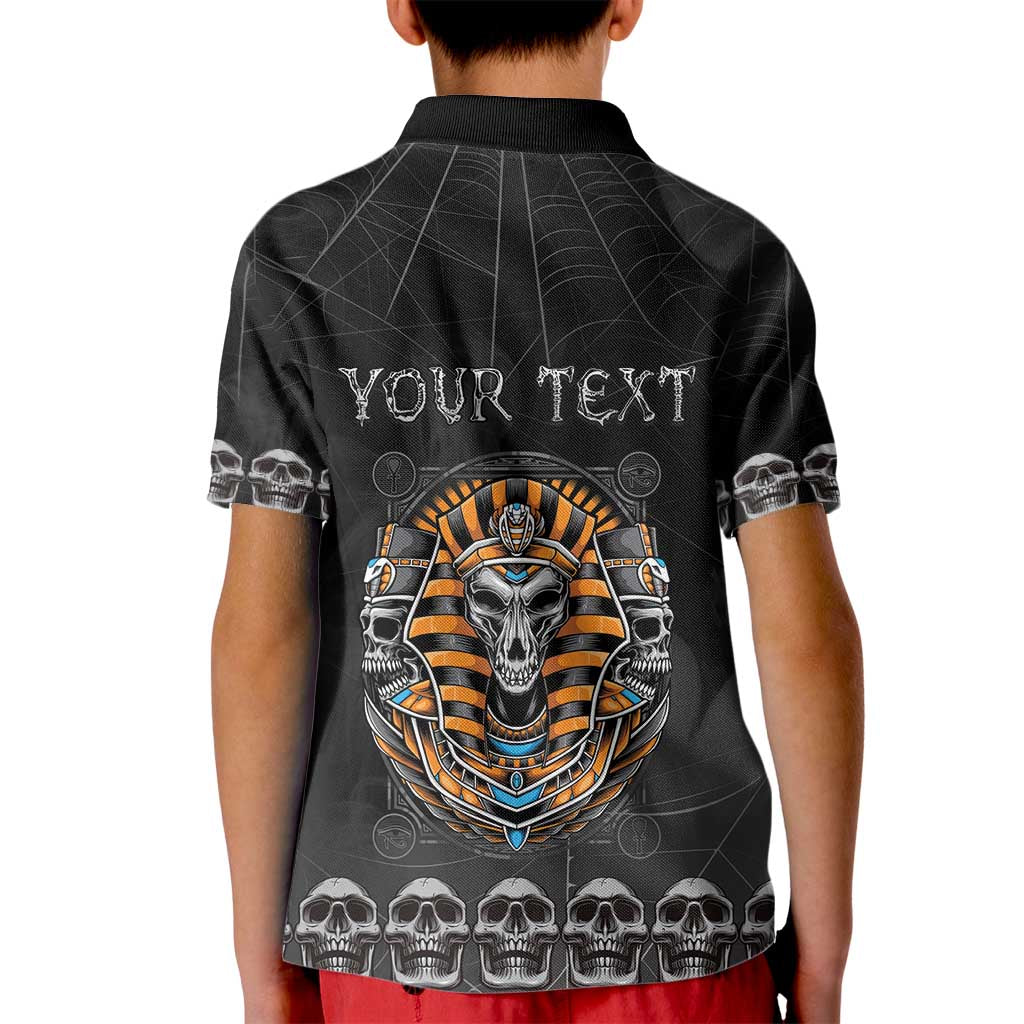 Personalized Halloween Egypt Kid Polo Shirt Skull Anubis - Wonder Print Shop